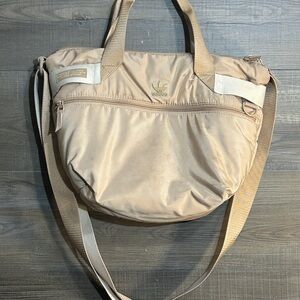 Adidas Beige and White Tote Bag